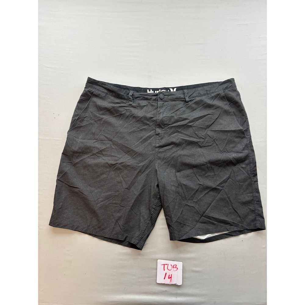Hurley Mens Hybrid Board Shorts Size 44 Gray Micro Stripe Quick Dry Swim Trunks
